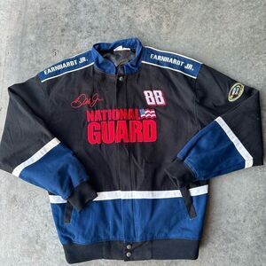VINTAGE DALE EARNHARDT JR WINNERS CIRCLE NATIONAL GUARD JACKET SIZE LARGE